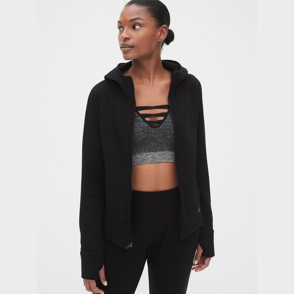 Gap GapFit All-Elements full zip hoodie jacket black size XL - Picture 1 of 10